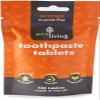 ecoLiving Toothpaste Tablets: Natural Orange Flavor; Eco-Friendly Teeth Whitening; 2 Month Refill Supply in Compostable Pouch; Vegan; SLS Free; Plastic-Free Fluoride Tabs; Made in UK; 125 Tablets view 1