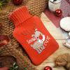 Cute Hot Water Bottles for Pain Relief with Knitted Cover Small Extra Large Rubber Hot Water Bottles for Cramps (Lucky Dog, 1000ml(34oz)) view 2