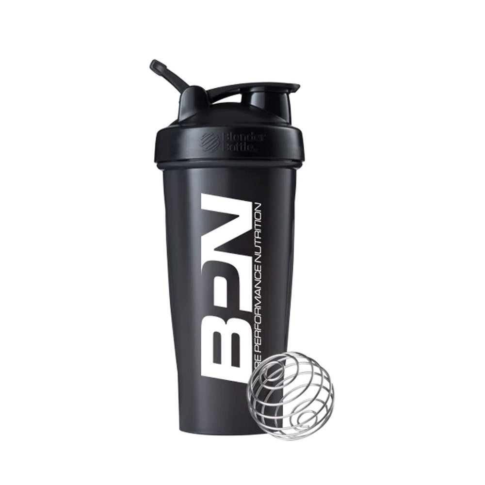 BARE PERFORMANCE NUTRITION BlenderBottle Shaker Bottle, 28 oz Shaker Bottle with Wire Whisk, Black