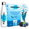 Revival Rapid Rehydration Starter Pack - 500ml Steel Water Bottle with 1 x 6 Packs Electrolytes Powder Sachets - Tropical view 1