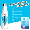 Revival Rapid Rehydration Starter Pack - 500ml Steel Water Bottle with 1 x 6 Packs Electrolytes Powder Sachets - Tropical view 3