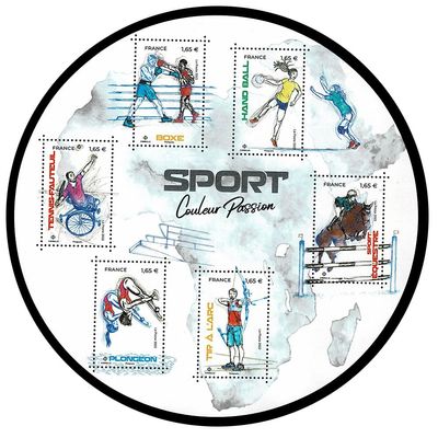 2022 Francia Sports Color Passion - Foglietto Rotondo