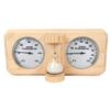 ikare Sauna Thermometer and Hygrometer - 3 in 1 Wooden Sauna 15 Minute Hourglass Sand Timer, Wall-Mounted Sauna Room Accessories view 1