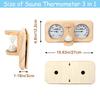 ikare Sauna Thermometer and Hygrometer - 3 in 1 Wooden Sauna 15 Minute Hourglass Sand Timer, Wall-Mounted Sauna Room Accessories view 2
