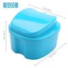 Denture Case, Denture Cup with Strainer, Denture Bath Box Teeth Storage Box with Basket Net Container Holder for Travel view 2