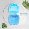 Denture Case, Denture Cup with Strainer, Denture Bath Box Teeth Storage Box with Basket Net Container Holder for Travel view 3