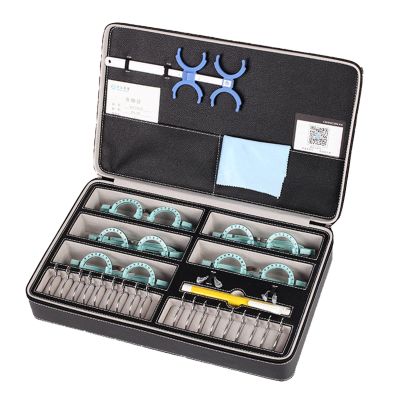 18Pcs Optical Trial Lens Set Optical Equipments Progressive Trial Lens Set Eye diopter measurement equipment with 5 optometric trial frames(Color:,Size:37 * 23 * 7cm)