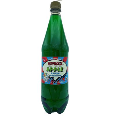 TOPPDOGZ Slush Snow Cone Syrup 1 Litre APPLE flavour slushie slushy snowcone