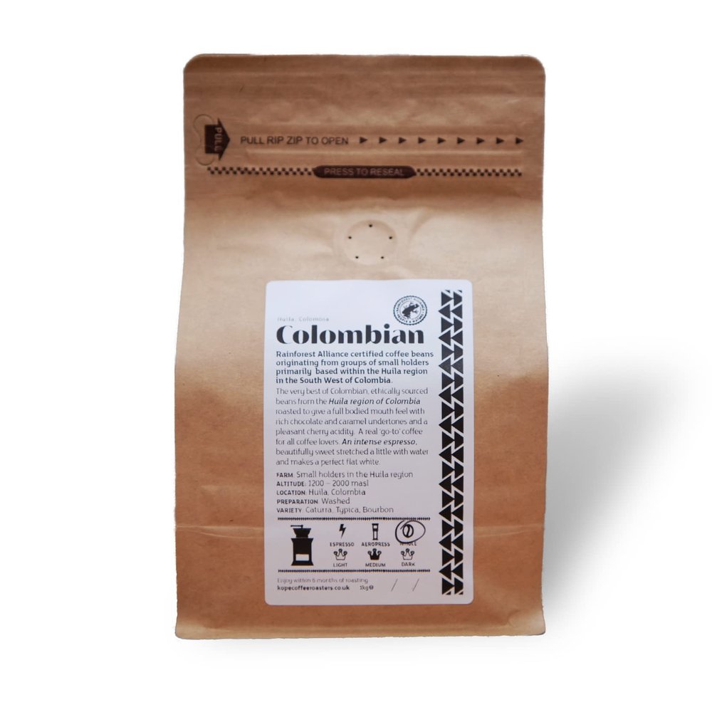 Colombian speciality whole coffee beans - 1kg
