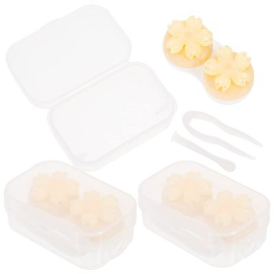 Baluue 3pcs Lens Case Crystal Design Small and Portable for Travel Includes Tools for Soaking and Storage for Daily Use and Go