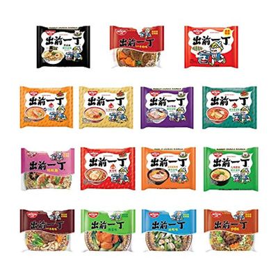 Nissin Demae Instant Noodles Ramen 10 PACKS Assorted Flavours (100g x 10) | Duck, Tonkotsu, Chicken, Miso, Sesame, Spicy, Black Sesame Oil | by Xihaha