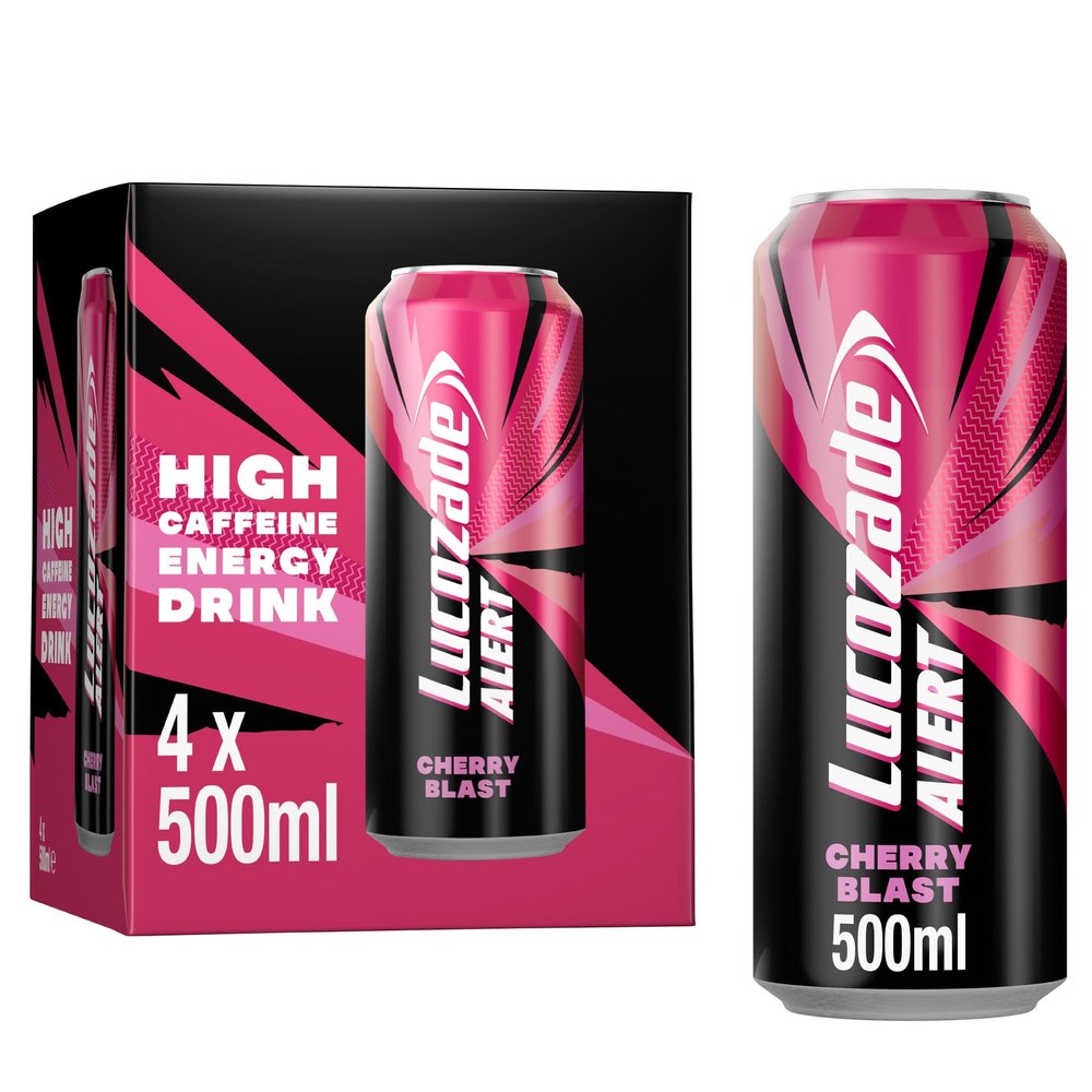 Lucozade Alert Cherry Blast 4 x 500ml
