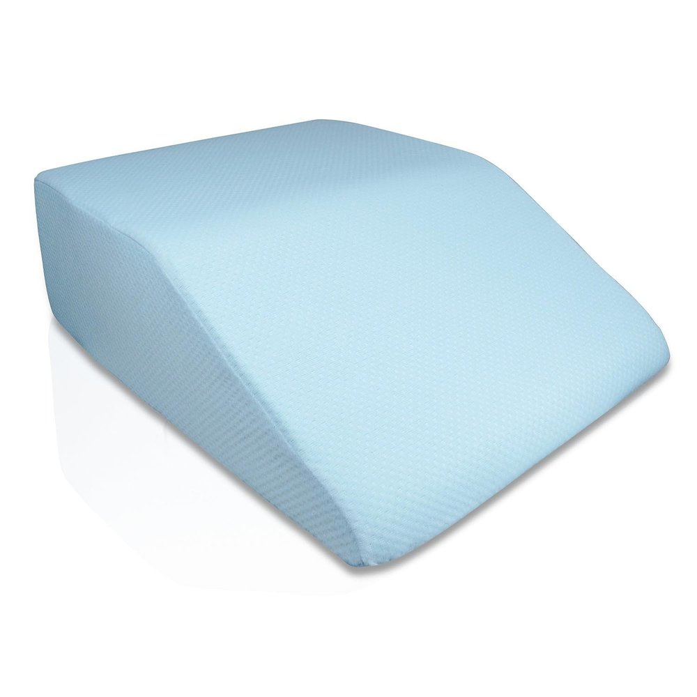 Aidapt Memory Foam Leg Wedge Pillow with Cooling Gel Layer.Post Surgery,Fracture,Reduce Leg Pain,Knee,Hips,Ankle,Swelling,Improve Circulation,Leg Elevation,Removable,Washable Cover.