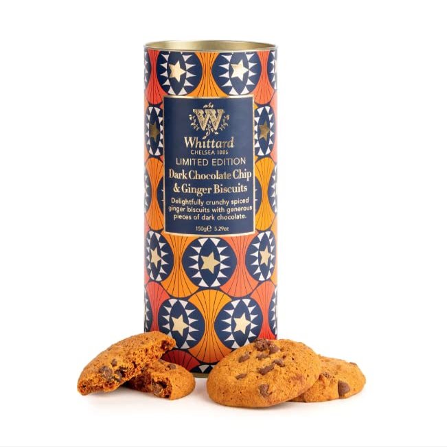 Whittard of Chelsea Limited Edition Dark Chocolate Chip & Ginger Biscuits 150g