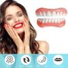 WoCOyo Instant Dentures Temporary Perfect Smile Cosmetic Natural Tone Veneers Dental Silicone Whitening Temporary Prosthesis Teeth Top Bottom False Teeth Men and Women Veneer,6PC view 2