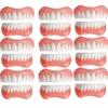 Instant Fake Teeth Temporary Natural Whitening Reusable Upper and Lower Jaw Veneers Silicone Teeth for Men Women Cover Missing Teeth,9pc view 1
