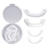 2 Set Fake Teeth Veneer, Instant Veneers Dentures Braces Whitening Cosmetic Tooth Covering Teeth Top and Bottom Clip in Veneers Teeth Temporary Upper and Lower False Teeth for Men and Women view 1