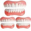 Instant Veneers Dentures Temporary Reusable Natural Whitening Cosmetic Fake Teeth Comfort Upper and Lower Silicone False Teeth for Men and Women,3PC view 1