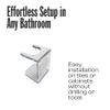 Men Rock Clear Drip Stand, Hygenic and Practical Stand to Hold Shaving Brush Whilst Drying and Avoid Damage, Adhesive Element to Stick to Bathroom Tiles or Cabinet, Compact Design view 3