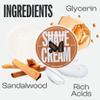 Men Rock Sandalwood Shave Cream for a Classy Wet Shaving Experience, Deeply Hydrates and Nourishes Skin, Cruelty Free, Sandalwood and Spicy Black Pepper Fragrance 100ml view 2