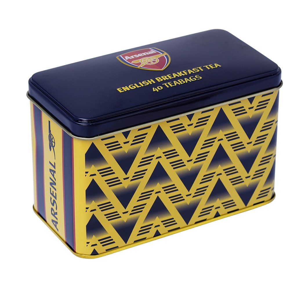 New English Teas Arsenal Bruised Banana Tea Tin with 40 English Breakfast Teabags