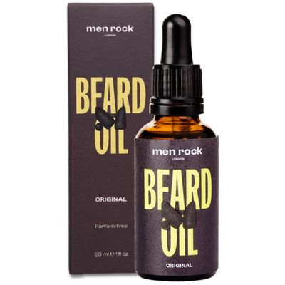 Men Rock Beard Oil for Men  Rosemary Beard Oil with Vitamin E, Grapeseed & Cedarwood  Beard Growth Oil, Beard Softener, Beard Thickener & Beard Moisturiser for Mens Beard Growth 30 ml