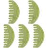 FRCOLOR 5pcs Jade Comb for Head Massage and Skin Care Natural Jade Scraping Board Hand Massager Scalp Brush for Hair Detangling view 1