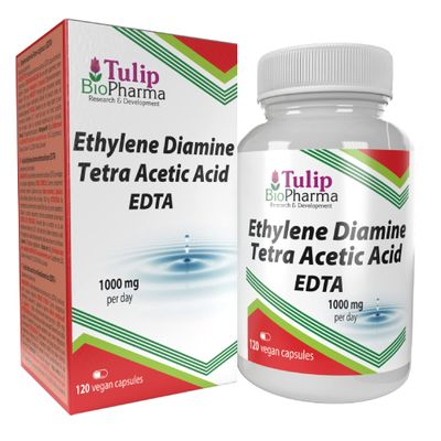 EDTA (Ethylene Diamine Tetra Acetic Acid) 500mg 120 Vegan Capsules, 3rd Party Lab Tested, High Strength Supplement, Gluten and GMO Free