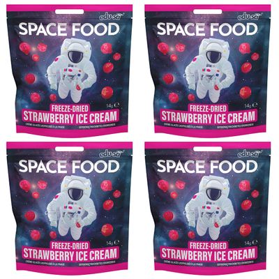 Space Food Freeze-Dried (Strawberry Ice Cream 4 Pack)