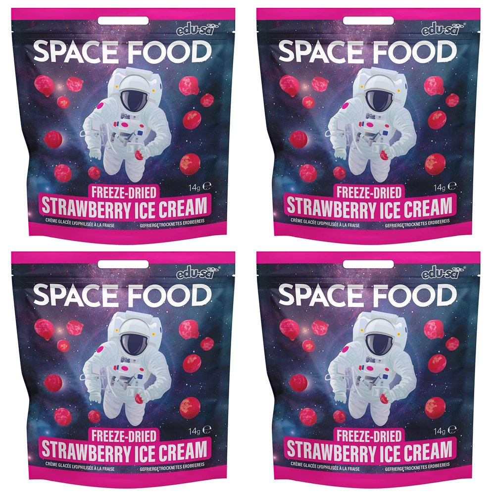 Space Food Freeze-Dried (Strawberry Ice Cream 4 Pack)