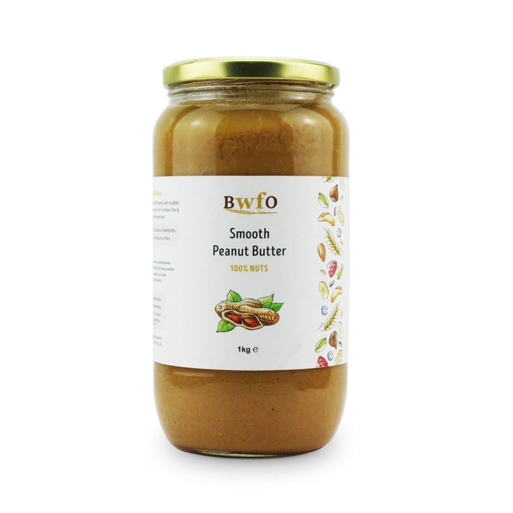 Smooth Peanut Butter 100% Nuts 1kg (BWFO)