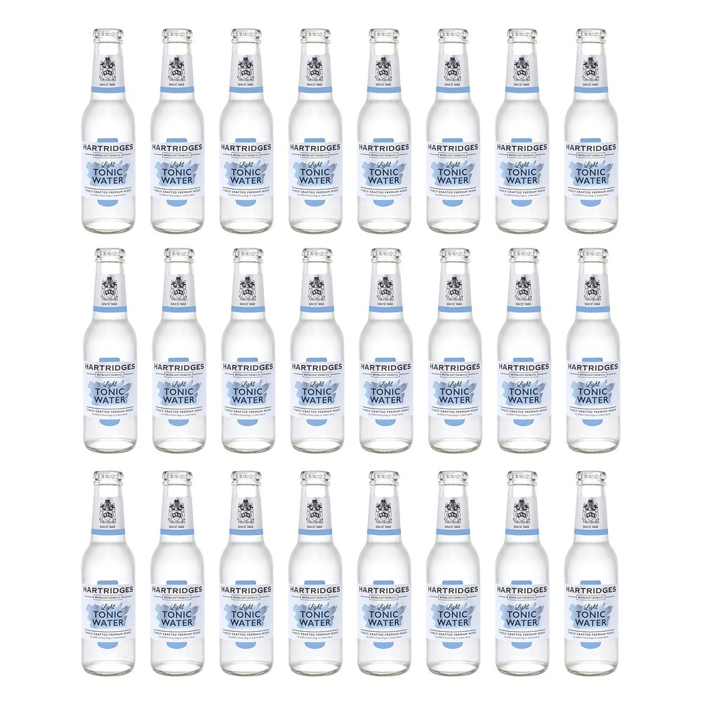 Hartridges Light Indian Tonic Water 200ml Glass Bottle - Pack of 24