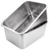 ASelected 2 PCS Washing Up Bowl & Strainer Bowl, 304 Stainless Steel Large Rectangular 10 Litre Colander Mixing Bowl Set, Washing Basin, Dishtub, for Vegetable Fruit Food Preparing, 33x24x15cm view 1