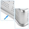 ASelected 2 PCS Washing Up Bowl & Strainer Bowl, 304 Stainless Steel Large Rectangular 10 Litre Colander Mixing Bowl Set, Washing Basin, Dishtub, for Vegetable Fruit Food Preparing, 33x24x15cm view 4