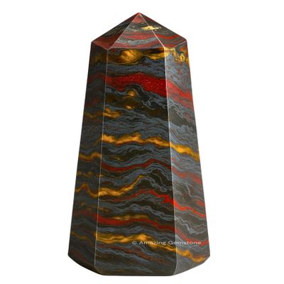 Amazing Gemstone Iron Tiger Eye Crystal Towers ~ Natural Healing Point Obelisk for Reiki and Grid (2 to 3 INCH)