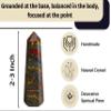Amazing Gemstone Iron Tiger Eye Crystal Towers ~ Natural Healing Point Obelisk for Reiki and Grid (2 to 3 INCH) view 4