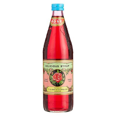 t.g.kiat Rose Syrup (750ml) (Pack of 1) Bottle - Gluten Free - Vegetarian - Baking & Dessert Syrup