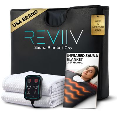 REVIIV FAR Infrared Sauna Blanket for Home - Portable Infrared Sauna for Full-Body Heat, Sauna Insert Towel Included - At-Home Personal Sauna for Relaxing Warmth & Daily Wellness