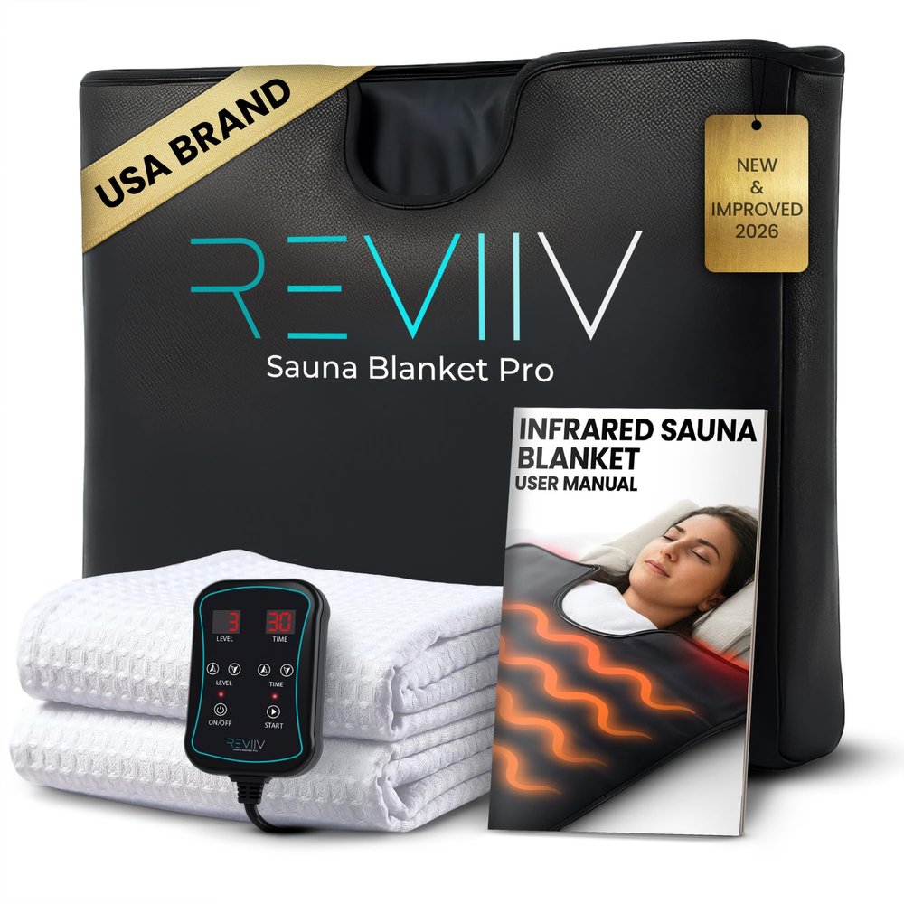 REVIIV FAR Infrared Sauna Blanket for Home - Portable Infrared Sauna for Full-Body Heat, Sauna Insert Towel Included - At-Home Personal Sauna for Relaxing Warmth & Daily Wellness