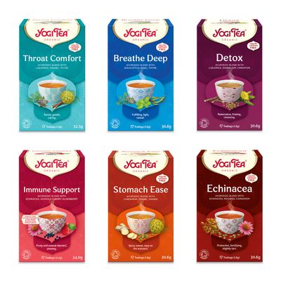 Yogi Tea, Organic Herbal Tea, Health And Body Variety Pack, Pack Of 6 X 17 Bags (102 Tea Bags Total)