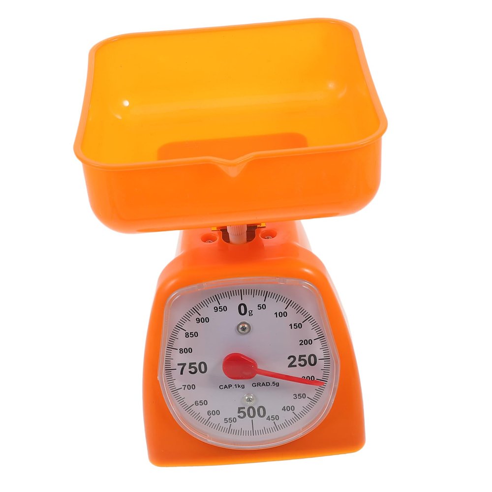 ULTECHNOVO Laboratory Portion Weigh Scale 1kg 2kg Plastic Chemistry Weigh Tool Dial for Student Experiments and Kitchen Food Weighing Random Color
