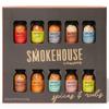 Smokehouse by Thoughtfully, Gourmet Grilling Spice Set in Mini Glass Bottles, Vegan and Vegetarian, Grill Seasoning Flavors Include Caribbean, Jamaican Jerk, Jalapeno, Montreal and More, Pack of 10 view 1