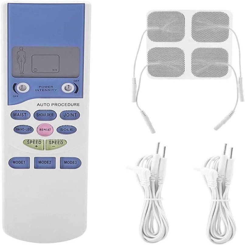 Corsehild 2 Channel Muscle Massager for Pain Relief, 6 Modes Pulse Massager Machine with Large LCD Design, 4 Electrode Pads