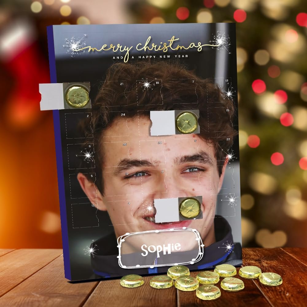 Lando Norris Personalised Chocolate Advent Calendar