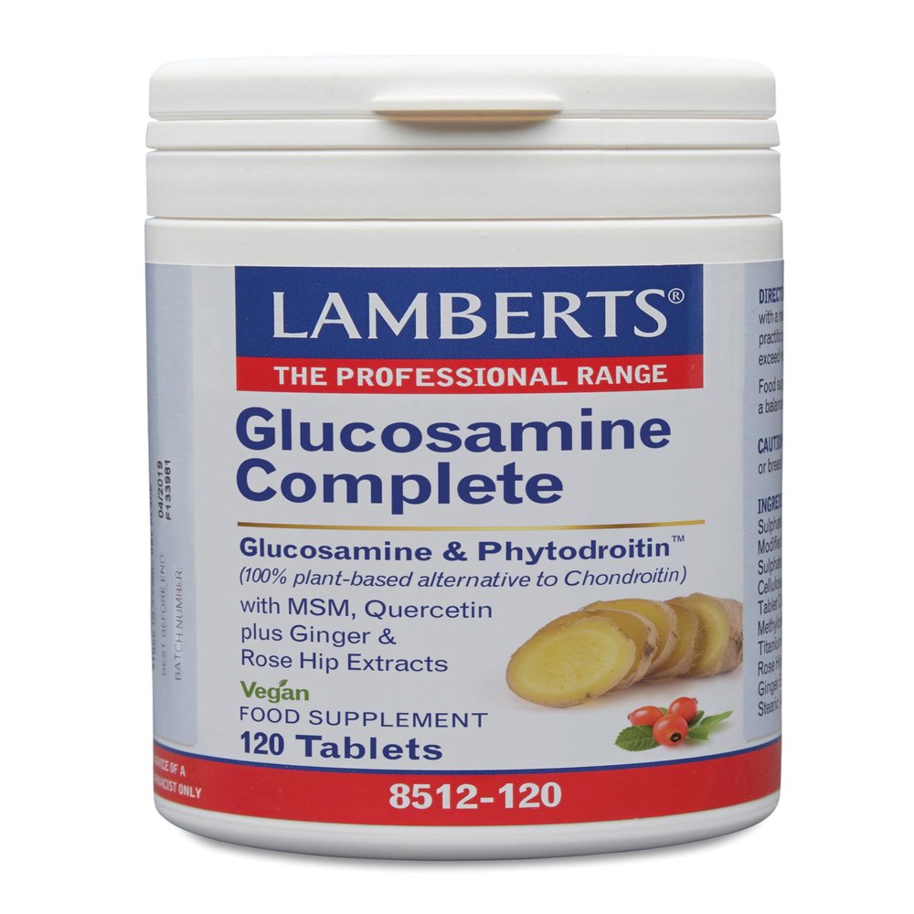 Lamberts Glucosamine Complete Tablets with Chondroitin, MSM & Quercetin Suitable for Vegans 120 Tablets
