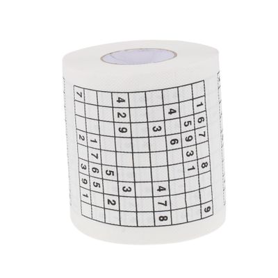 Alipis Sudoku Printed Toilet Paper Roll 4pcs Creative Tissue Roll Bathroom Funny Novelty Soft Tissue for Home and Office Use