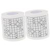 Alipis 2pcs Sudoku Printed Toilet Paper Roll Funny Tissue Paper for Bathroom Home Decor view 4