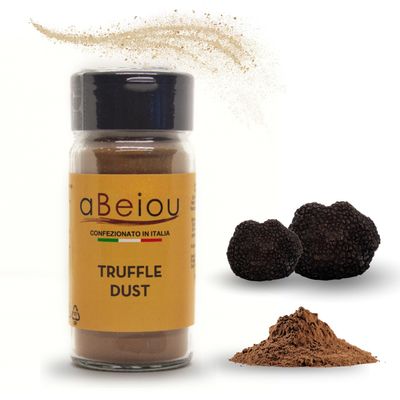 aBeiou. Truffle dust 50g extra gourmet 100% italian special flavour, dosing cap for seasoning, ideal for cooking without preservatives with real Italian delicatessen truffle, ideal gifts.