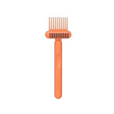 2 In1 Comb Cleaning Brush Hairbrush Cleaner,Hollow Air Bag Comb Cleaning Brush,Hair Cleaning Tools,Mini Hair Brush Remover for Removing Hair Dust Home and Salon Use. (Orange)