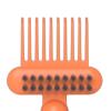 2 In1 Comb Cleaning Brush Hairbrush Cleaner,Hollow Air Bag Comb Cleaning Brush,Hair Cleaning Tools,Mini Hair Brush Remover for Removing Hair Dust Home and Salon Use. (Orange) view 4
